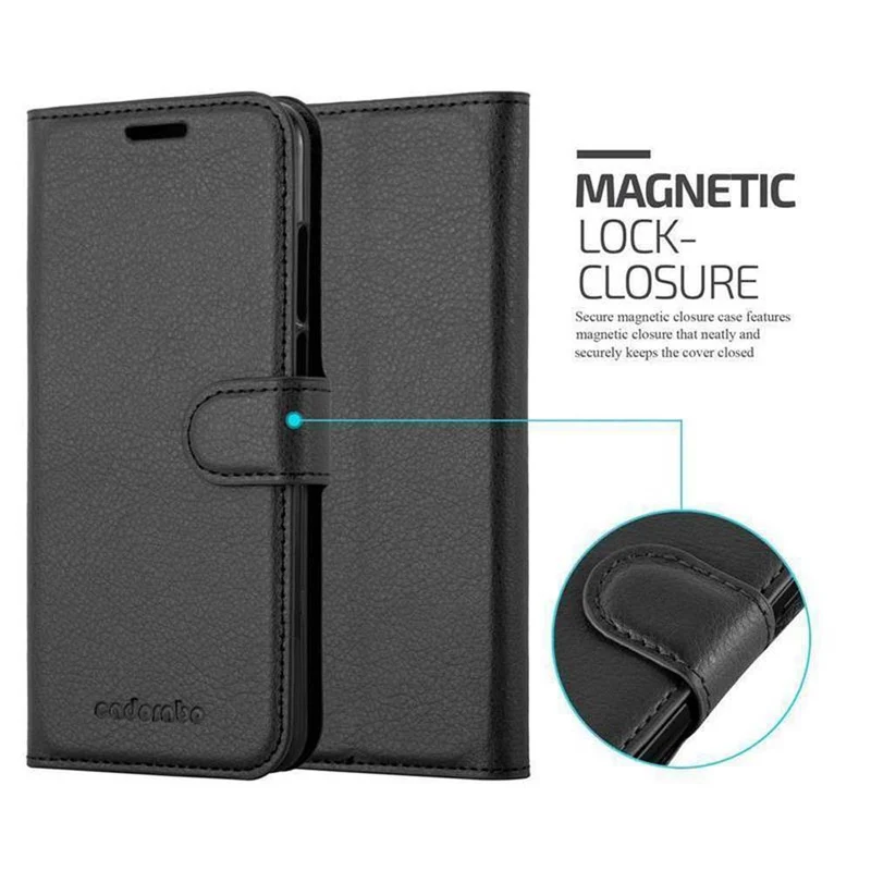 Cadorabo Hülle kompatibel mit Huawei P20 Schutzhülle mit Magnetverschluss, Standfunktion und Kartenfach