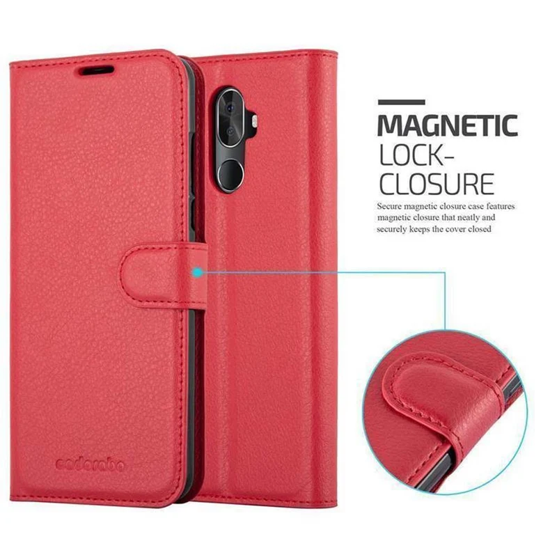 Cadorabo Hülle kompatibel mit Cubot X18 PLUS Schutzhülle mit Magnetverschluss, Standfunktion und Kartenfach