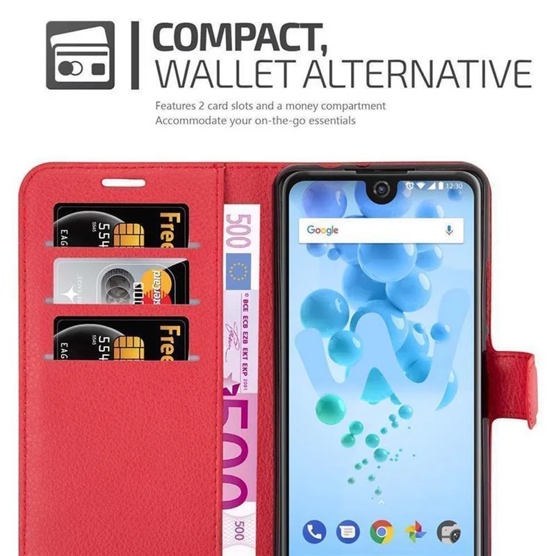 Cadorabo Hülle kompatibel mit WIKO VIEW 2 PRO Schutzhülle mit Magnetverschluss, Standfunktion und Kartenfach