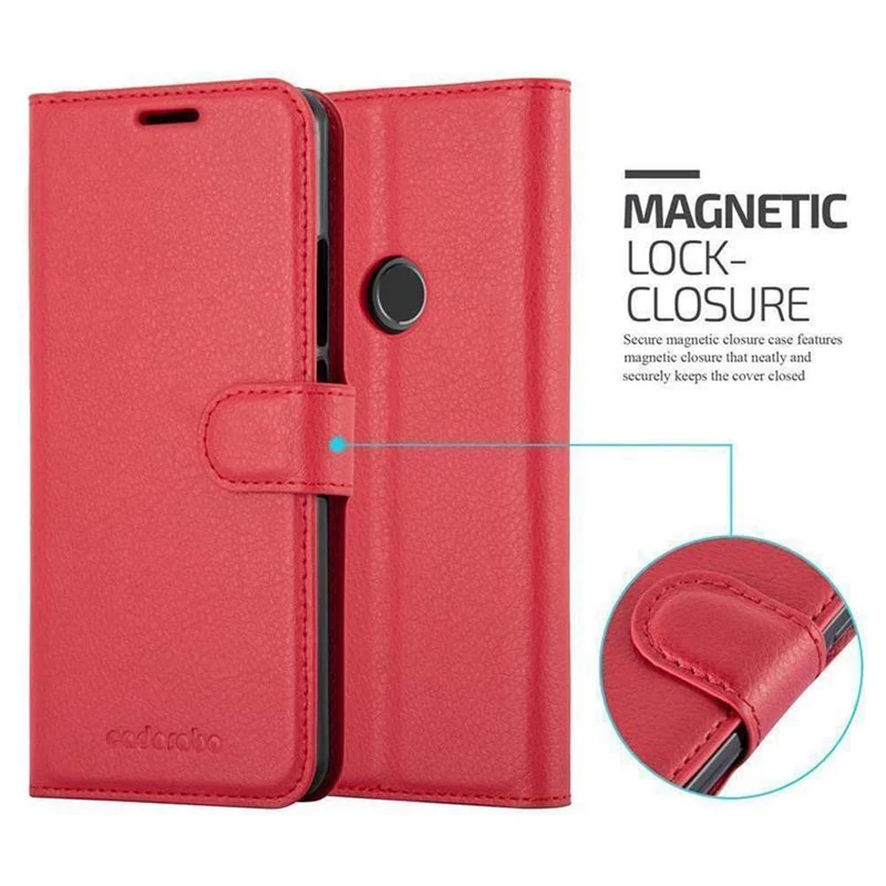 Cadorabo Hülle kompatibel mit WIKO VIEW 2 PRO Schutzhülle mit Magnetverschluss, Standfunktion und Kartenfach