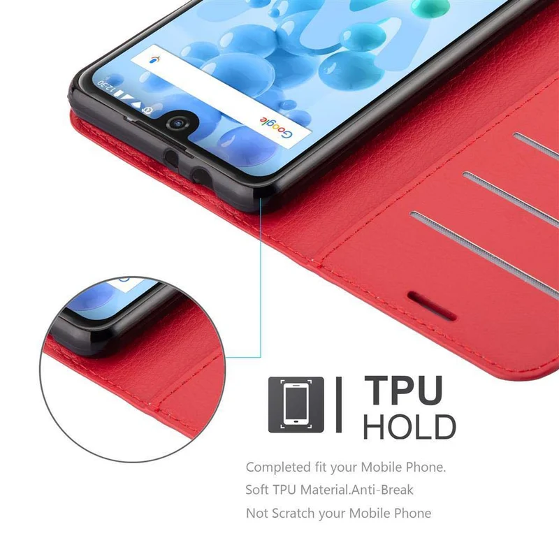 Cadorabo Hülle kompatibel mit WIKO VIEW 2 PRO Schutzhülle mit Magnetverschluss, Standfunktion und Kartenfach