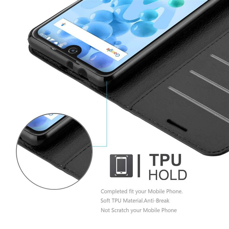 Cadorabo Hülle kompatibel mit WIKO VIEW 2 PRO Schutzhülle mit Magnetverschluss, Standfunktion und Kartenfach