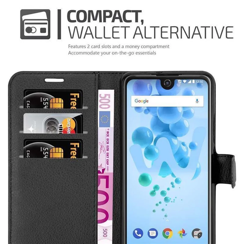 Cadorabo Hülle kompatibel mit WIKO VIEW 2 PRO Schutzhülle mit Magnetverschluss, Standfunktion und Kartenfach
