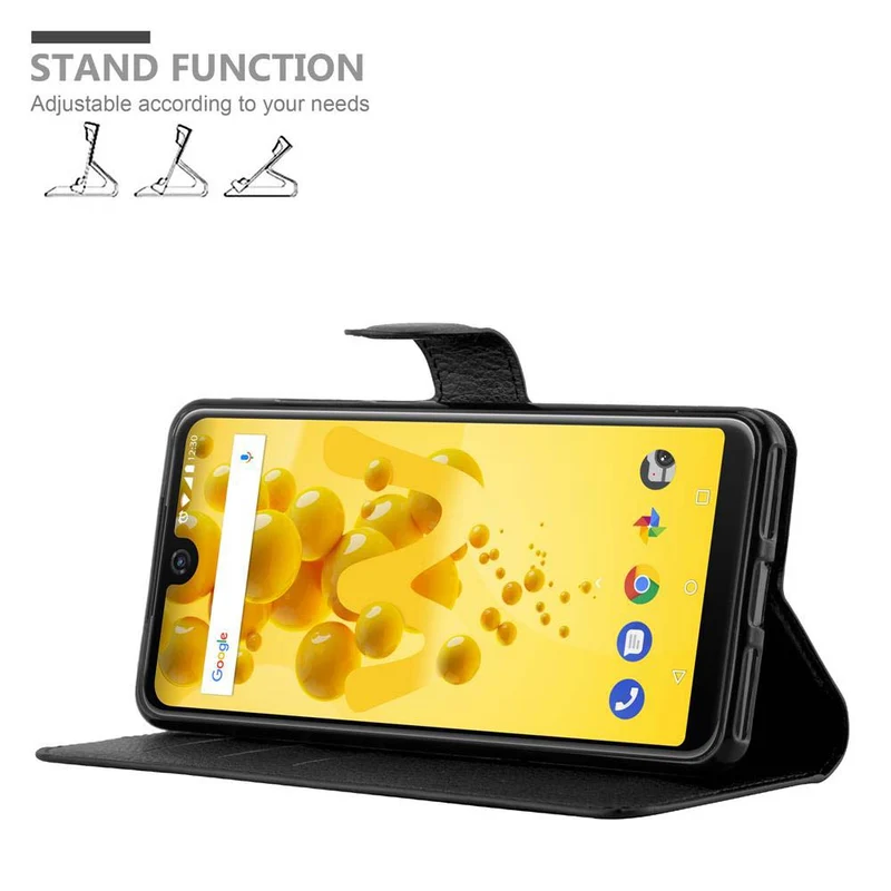 Cadorabo Hülle kompatibel mit WIKO VIEW 2 Schutzhülle mit Magnetverschluss, Standfunktion und Kartenfach