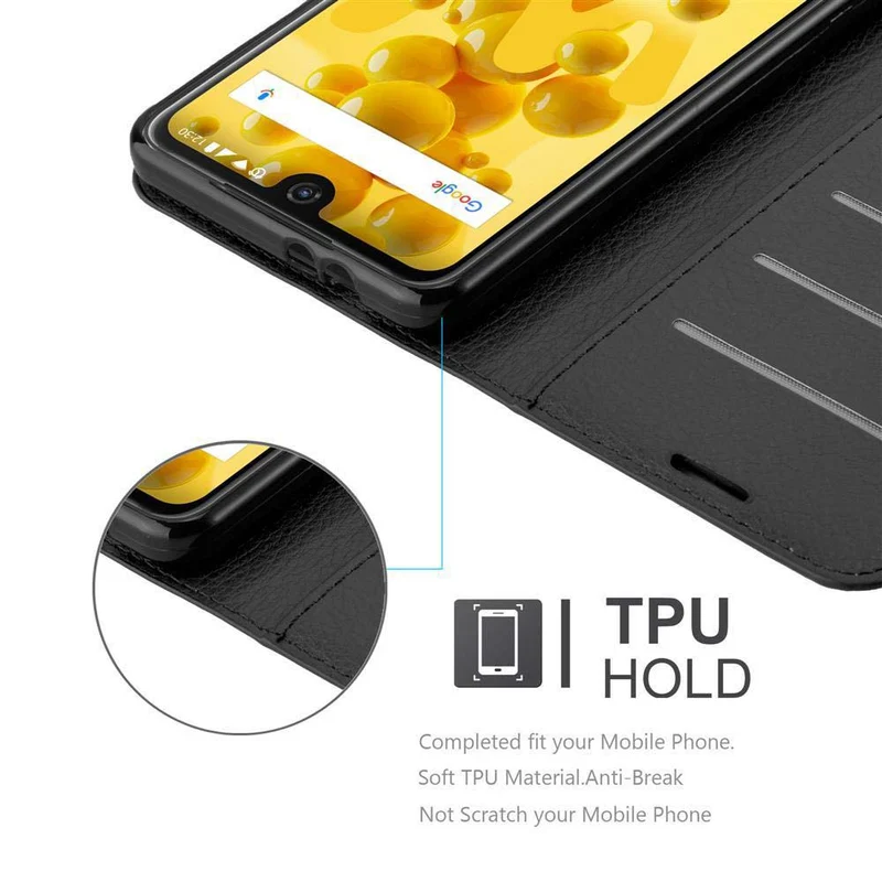 Cadorabo Hülle kompatibel mit WIKO VIEW 2 Schutzhülle mit Magnetverschluss, Standfunktion und Kartenfach