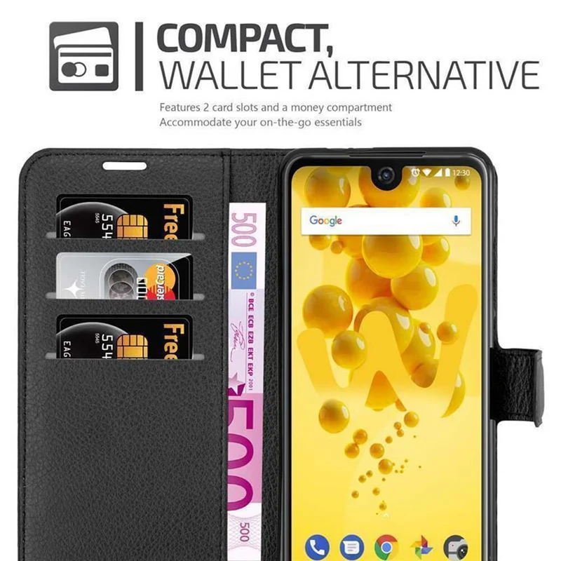 Cadorabo Hülle kompatibel mit WIKO VIEW 2 Schutzhülle mit Magnetverschluss, Standfunktion und Kartenfach