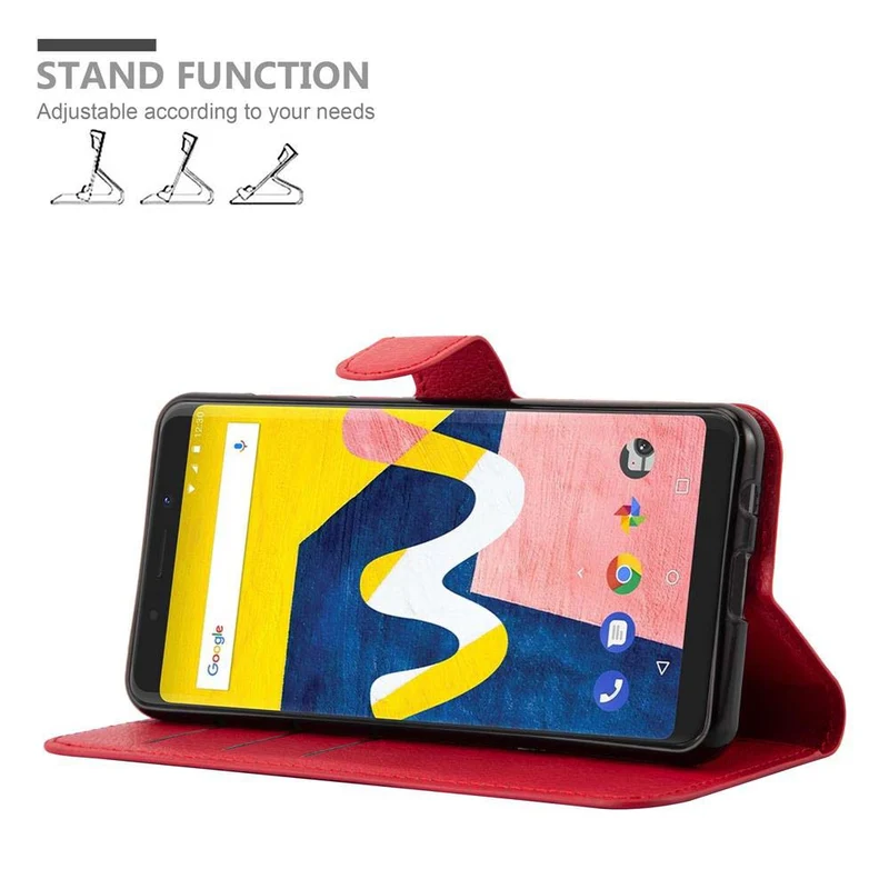Cadorabo Hülle kompatibel mit WIKO VIEW LITE Schutzhülle mit Magnetverschluss, Standfunktion und Kartenfach