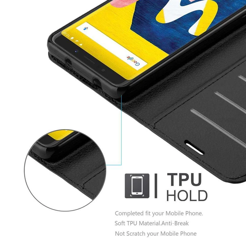 Cadorabo Hülle kompatibel mit WIKO VIEW LITE Schutzhülle mit Magnetverschluss, Standfunktion und Kartenfach