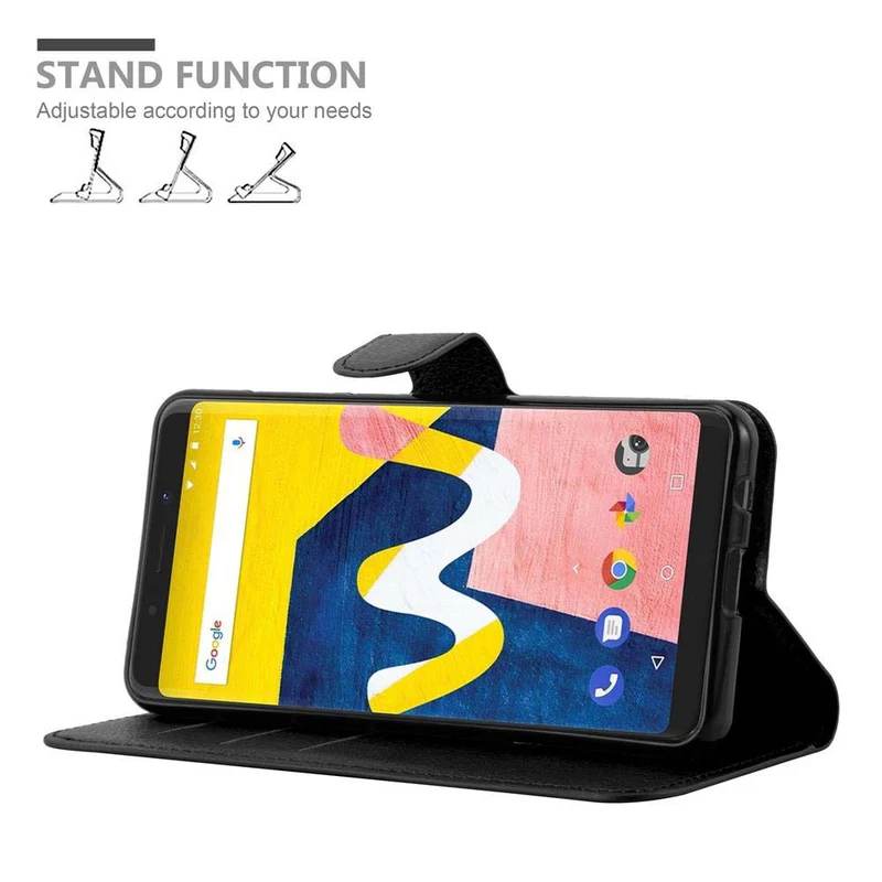 Cadorabo Hülle kompatibel mit WIKO VIEW LITE Schutzhülle mit Magnetverschluss, Standfunktion und Kartenfach