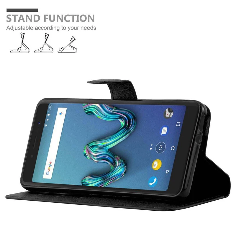 Cadorabo Hülle kompatibel mit WIKO TOMMY 3 Schutzhülle mit Magnetverschluss, Standfunktion und Kartenfach