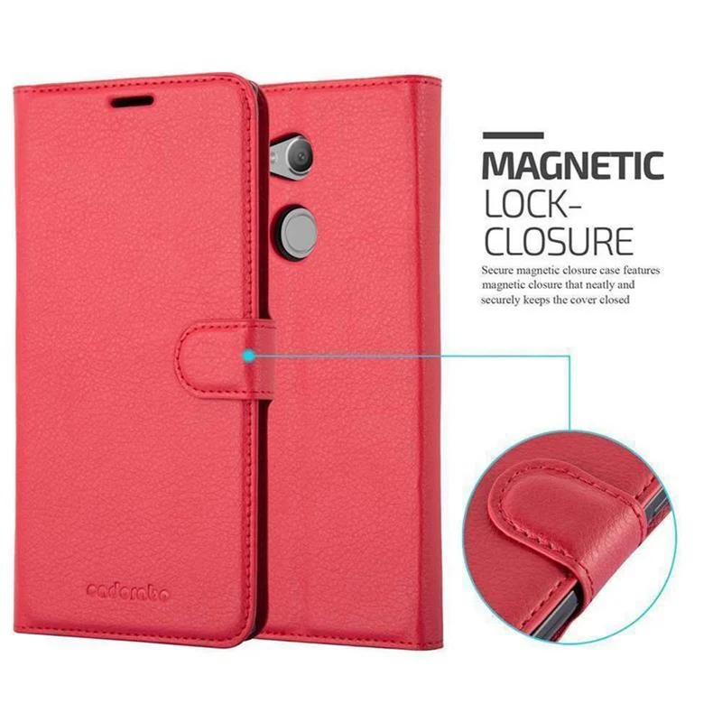 Cadorabo Hülle kompatibel mit Sony Xperia XA2 ULTRA Schutzhülle mit Magnetverschluss, Standfunktion und Kartenfach