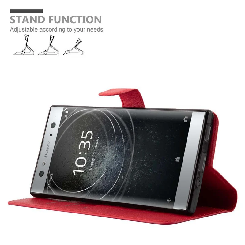 Cadorabo Hülle kompatibel mit Sony Xperia XA2 ULTRA Schutzhülle mit Magnetverschluss, Standfunktion und Kartenfach