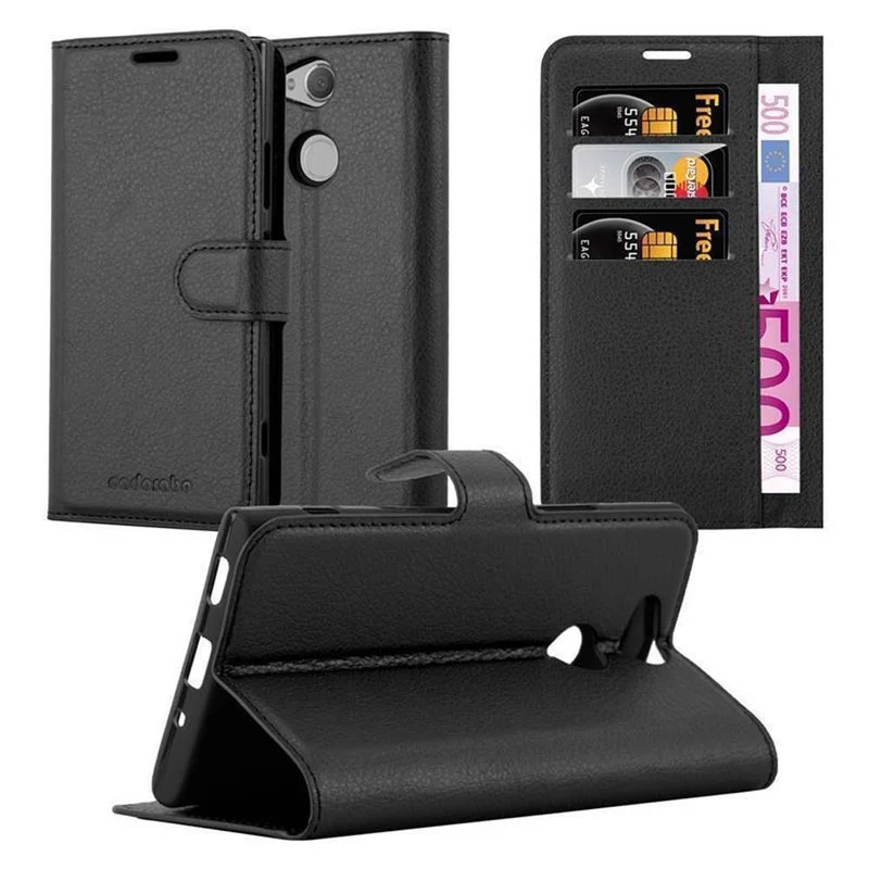 Cadorabo Hülle kompatibel mit Sony Xperia XA2 Schutzhülle mit Magnetverschluss, Standfunktion und Kartenfach