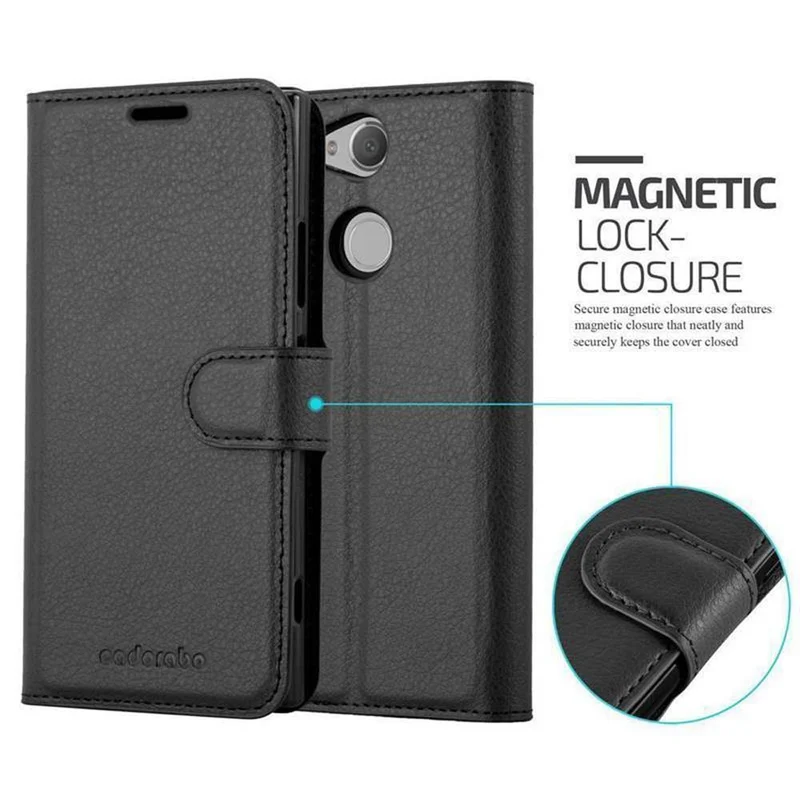 Cadorabo Hülle kompatibel mit Sony Xperia XA2 Schutzhülle mit Magnetverschluss, Standfunktion und Kartenfach