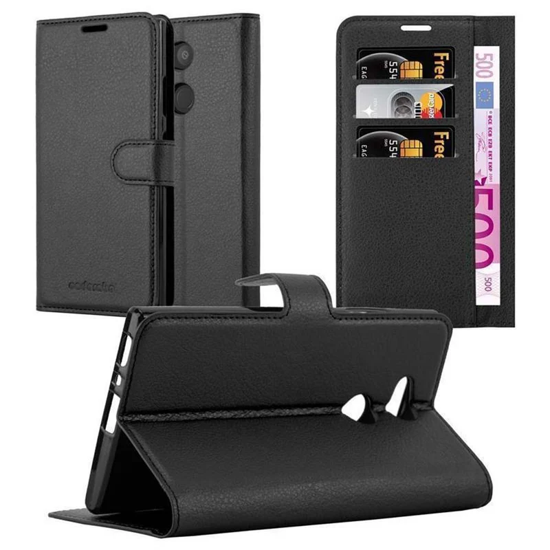 Cadorabo Hülle kompatibel mit Sony Xperia L2 Schutzhülle mit Magnetverschluss, Standfunktion und Kartenfach