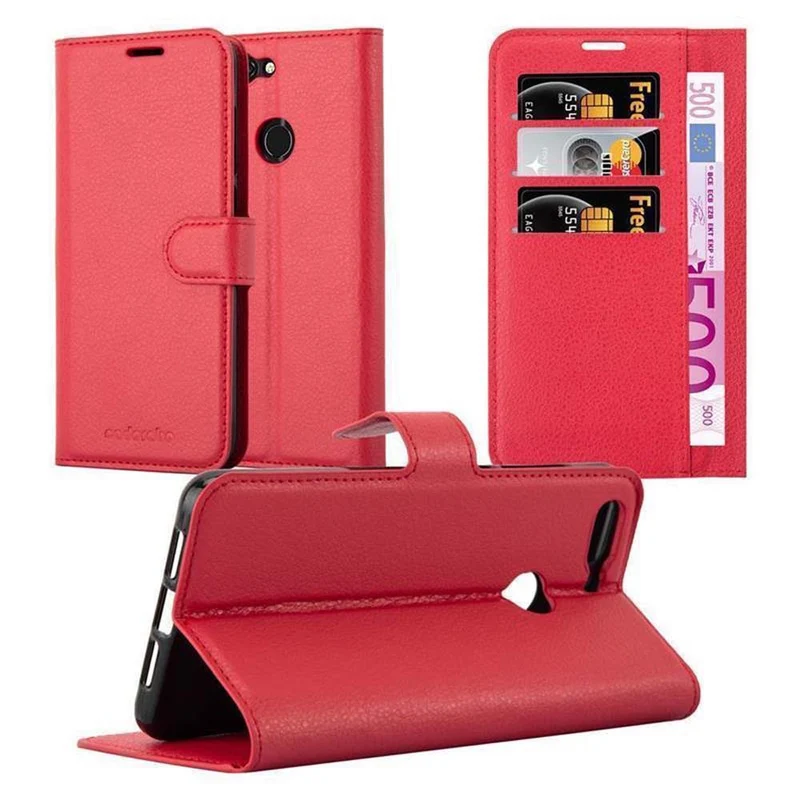 Cadorabo Hülle kompatibel mit ZTE Blade V9 Schutzhülle mit Magnetverschluss, Standfunktion und Kartenfach