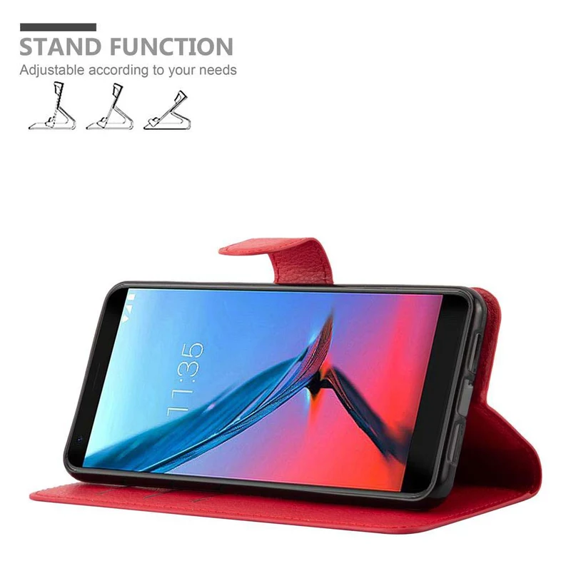 Cadorabo Hülle kompatibel mit ZTE Blade V9 Schutzhülle mit Magnetverschluss, Standfunktion und Kartenfach
