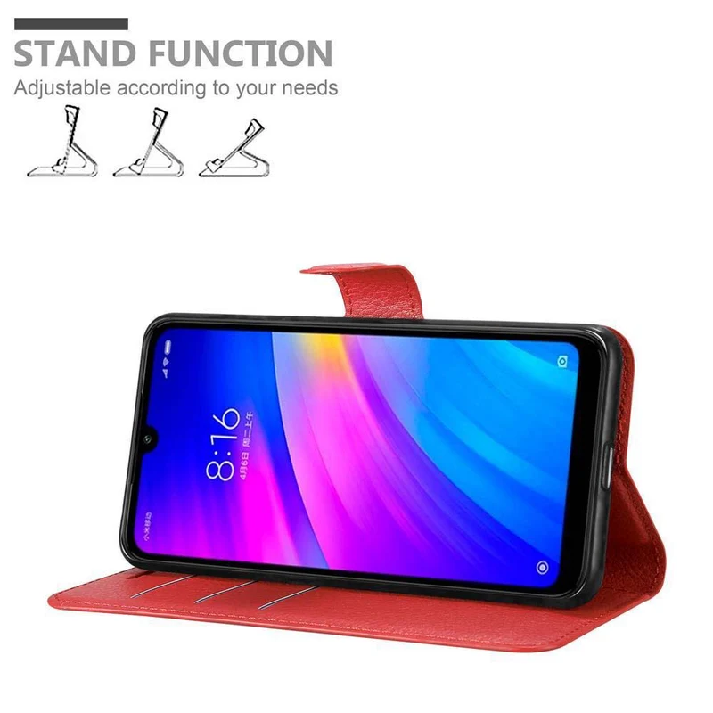 Cadorabo Hülle kompatibel mit Xiaomi RedMi 7 Schutzhülle mit Magnetverschluss, Standfunktion und Kartenfach