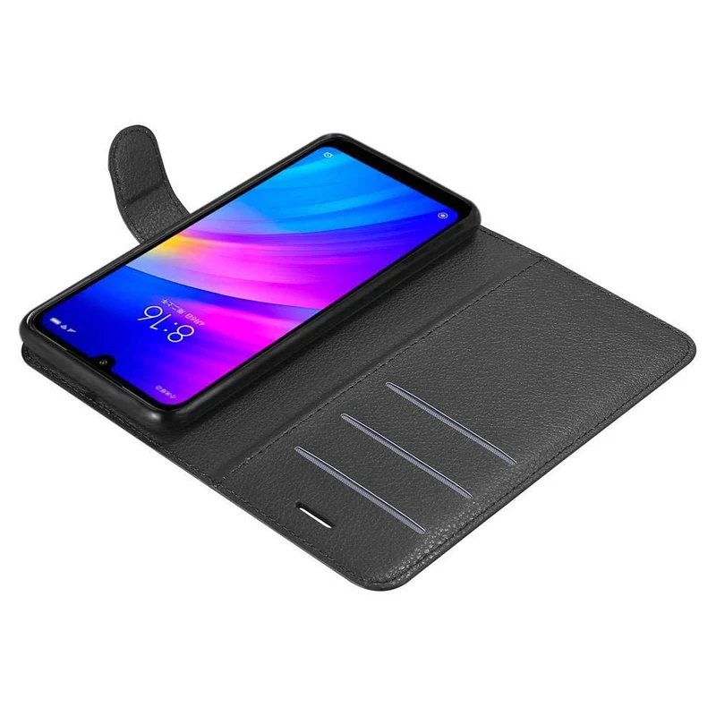 Cadorabo Hülle kompatibel mit Xiaomi RedMi 7 Schutzhülle mit Magnetverschluss, Standfunktion und Kartenfach
