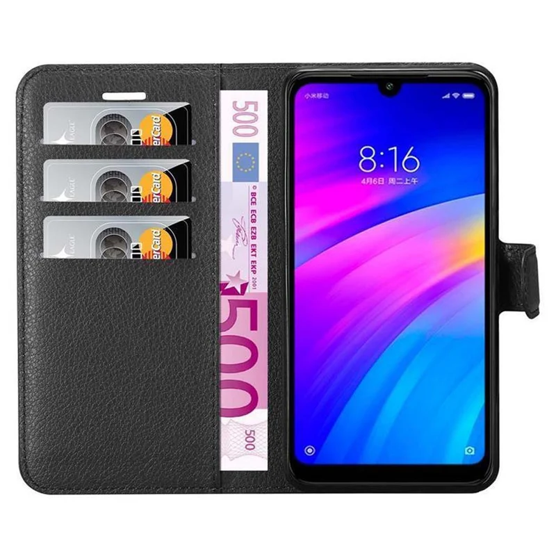 Cadorabo Hülle kompatibel mit Xiaomi RedMi 7 Schutzhülle mit Magnetverschluss, Standfunktion und Kartenfach