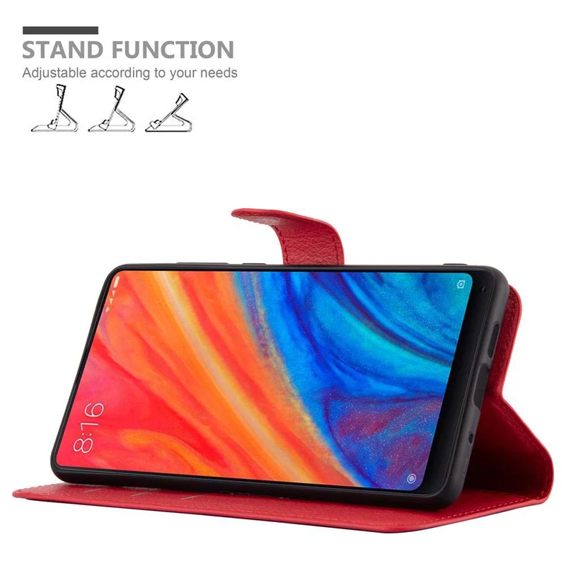 Cadorabo Hülle kompatibel mit Xiaomi Mi MIX 2S Schutzhülle mit Magnetverschluss, Standfunktion und Kartenfach