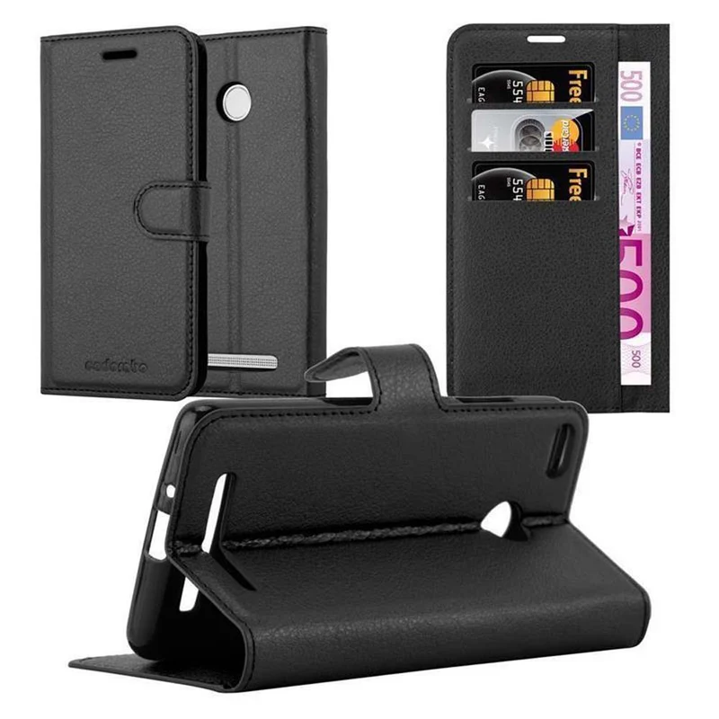 Cadorabo Hülle kompatibel mit Xiaomi RedMi 3S Schutzhülle mit Magnetverschluss, Standfunktion und Kartenfach