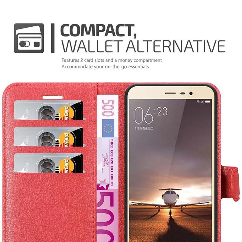 Cadorabo Hülle kompatibel mit Xiaomi RedMi PRO Schutzhülle mit Magnetverschluss, Standfunktion und Kartenfach