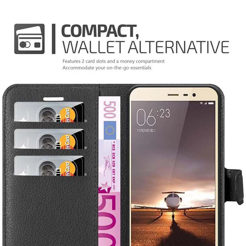Cadorabo Hülle kompatibel mit Xiaomi RedMi PRO Schutzhülle mit Magnetverschluss, Standfunktion und Kartenfach