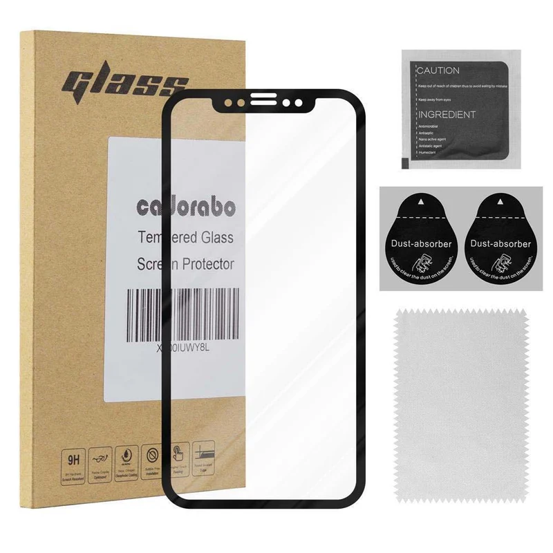Cadorabo Vollbild Panzer Folie kompatibel mit Apple iPhone X / XS - Schutzfolie Gehärtetes (Tempered) Display-Schutzglas in 9H Härte mit 5D Touch
