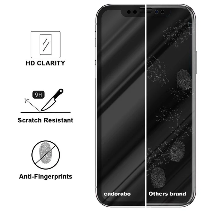 Cadorabo Vollbild Panzer Folie kompatibel mit Apple iPhone X / XS - Schutzfolie Gehärtetes (Tempered) Display-Schutzglas in 9H Härte mit 5D Touch