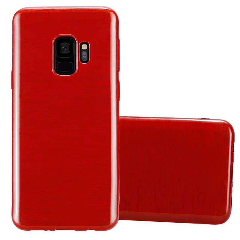 Cadorabo Hülle kompatibel mit Samsung Galaxy S9 Schutzhülle aus flexiblem TPU Silikon im Brushed Design