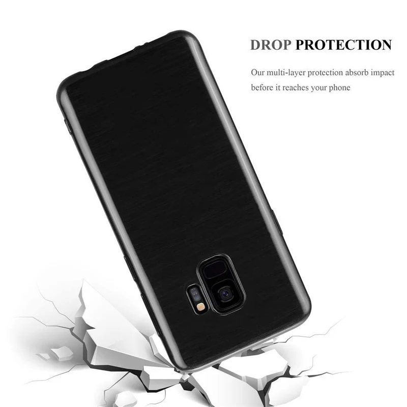 Cadorabo Hülle kompatibel mit Samsung Galaxy S9 Schutzhülle aus flexiblem TPU Silikon im Brushed Design
