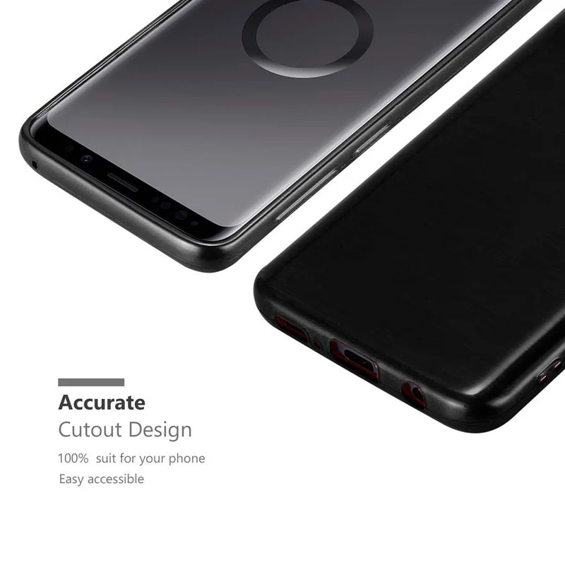 Cadorabo Hülle kompatibel mit Samsung Galaxy S9 Schutzhülle aus flexiblem TPU Silikon im Brushed Design