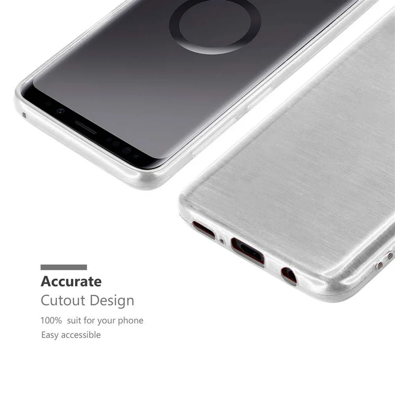 Cadorabo Hülle kompatibel mit Samsung Galaxy S9 Schutzhülle aus flexiblem TPU Silikon im Brushed Design