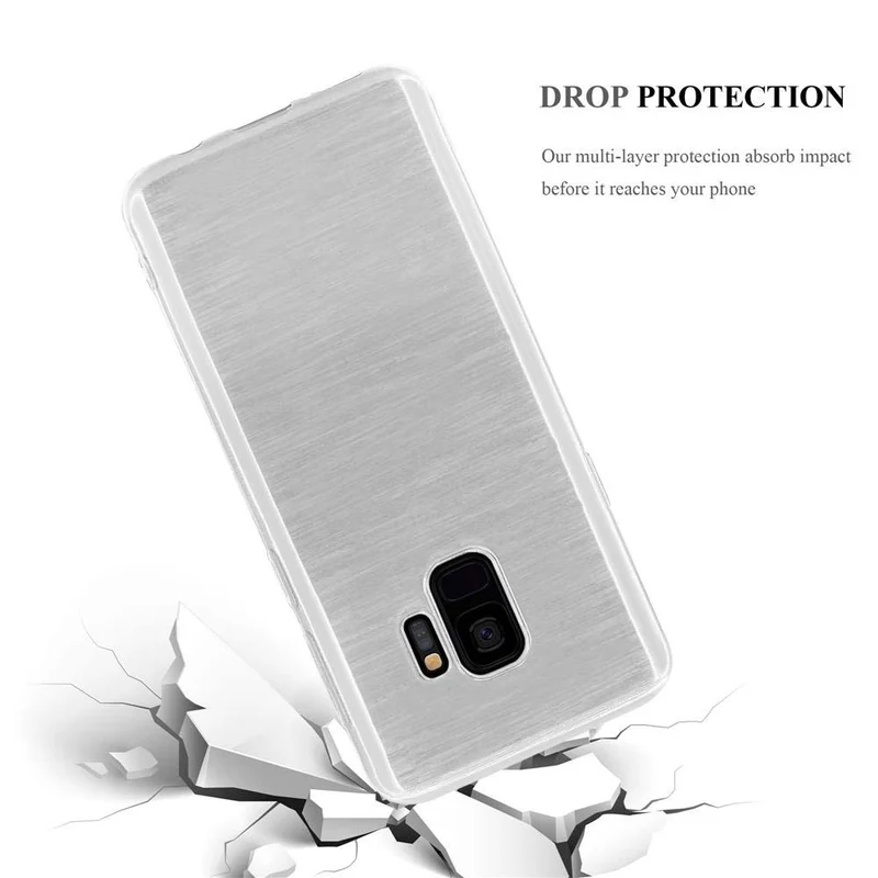 Cadorabo Hülle kompatibel mit Samsung Galaxy S9 Schutzhülle aus flexiblem TPU Silikon im Brushed Design