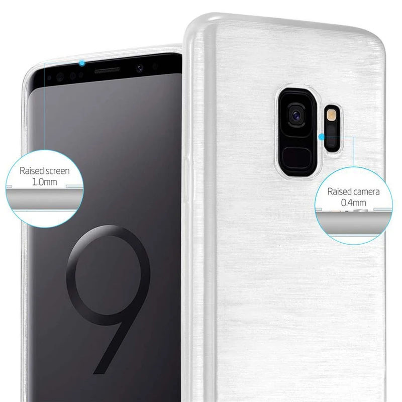 Cadorabo Hülle kompatibel mit Samsung Galaxy S9 Schutzhülle aus flexiblem TPU Silikon im Brushed Design