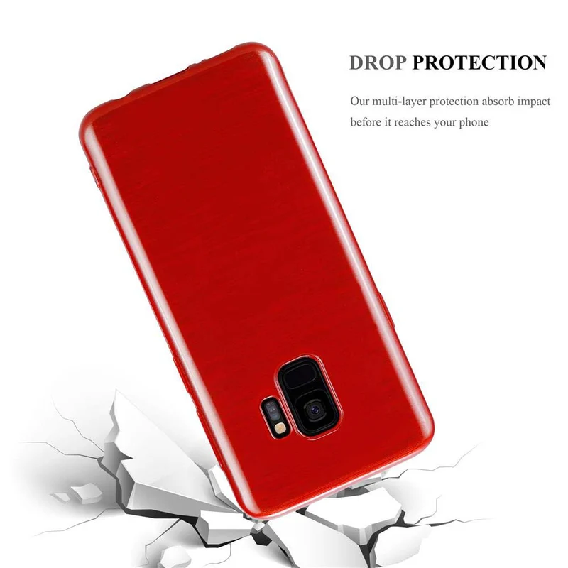 Cadorabo Hülle kompatibel mit Samsung Galaxy S9 Schutzhülle aus flexiblem TPU Silikon im Brushed Design