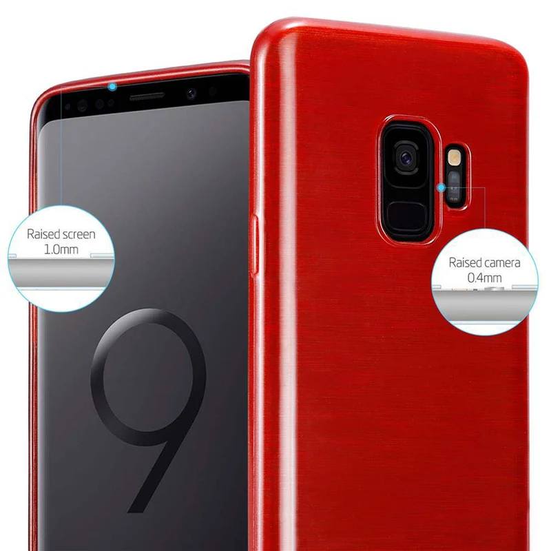 Cadorabo Hülle kompatibel mit Samsung Galaxy S9 Schutzhülle aus flexiblem TPU Silikon im Brushed Design