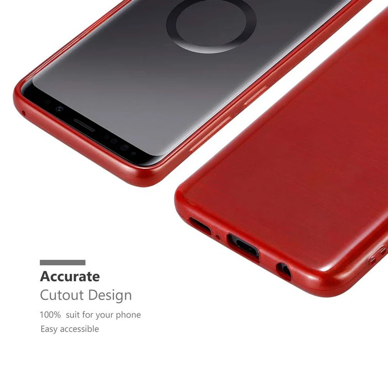 Cadorabo Hülle kompatibel mit Samsung Galaxy S9 Schutzhülle aus flexiblem TPU Silikon im Brushed Design