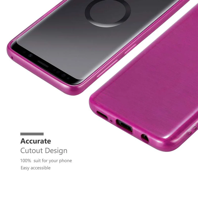 Cadorabo Hülle kompatibel mit Samsung Galaxy S9 Schutzhülle aus flexiblem TPU Silikon im Brushed Design