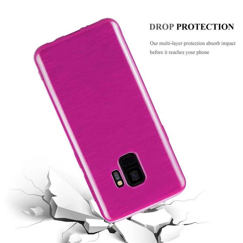 Cadorabo Hülle kompatibel mit Samsung Galaxy S9 Schutzhülle aus flexiblem TPU Silikon im Brushed Design