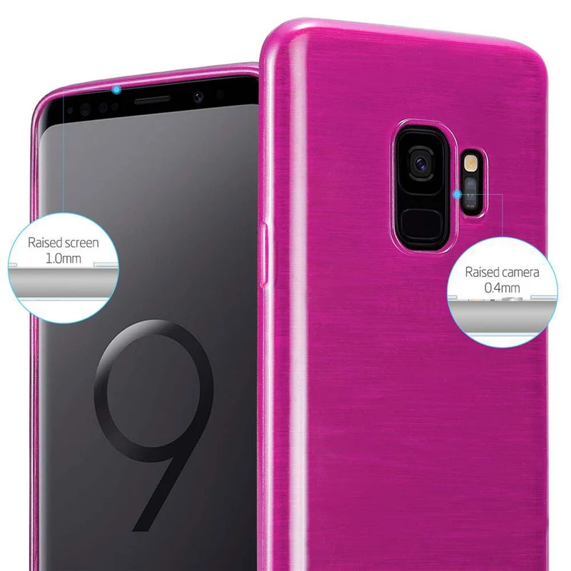 Cadorabo Hülle kompatibel mit Samsung Galaxy S9 Schutzhülle aus flexiblem TPU Silikon im Brushed Design