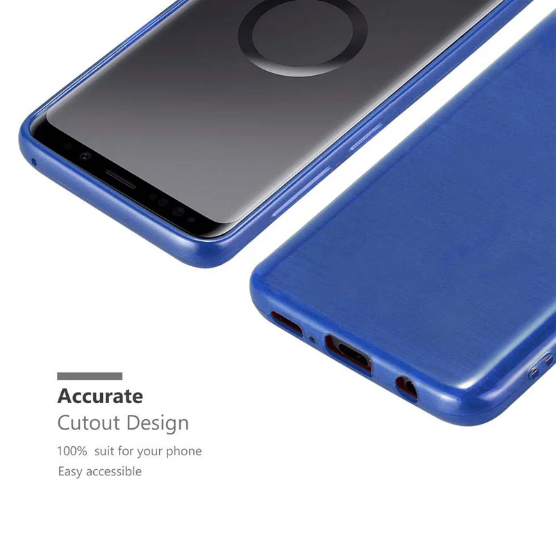 Cadorabo Hülle kompatibel mit Samsung Galaxy S9 Schutzhülle aus flexiblem TPU Silikon im Brushed Design