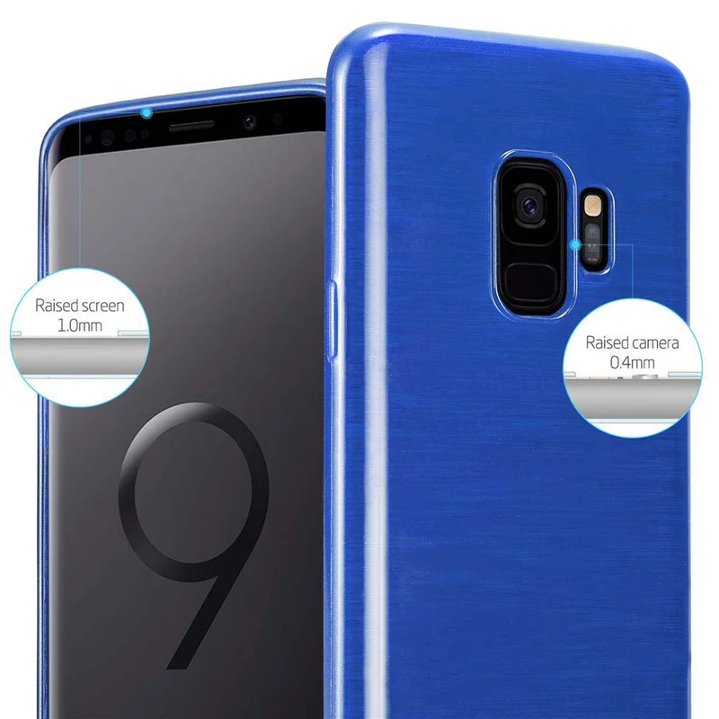Cadorabo Hülle kompatibel mit Samsung Galaxy S9 Schutzhülle aus flexiblem TPU Silikon im Brushed Design