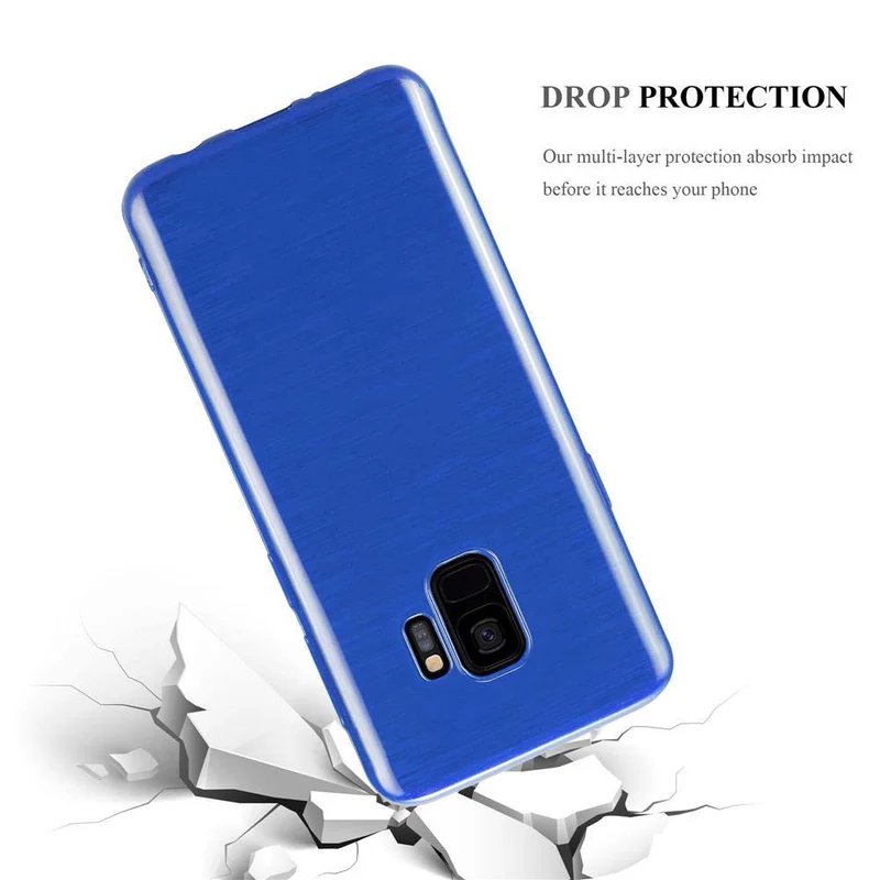 Cadorabo Hülle kompatibel mit Samsung Galaxy S9 Schutzhülle aus flexiblem TPU Silikon im Brushed Design