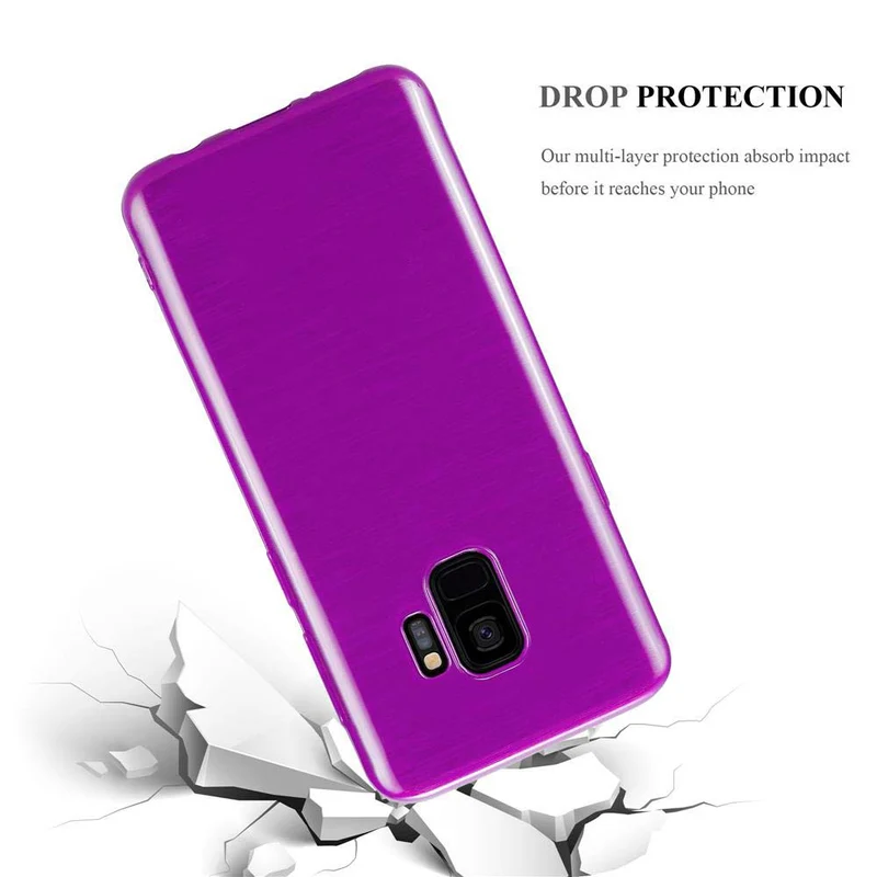 Cadorabo Hülle kompatibel mit Samsung Galaxy S9 Schutzhülle aus flexiblem TPU Silikon im Brushed Design