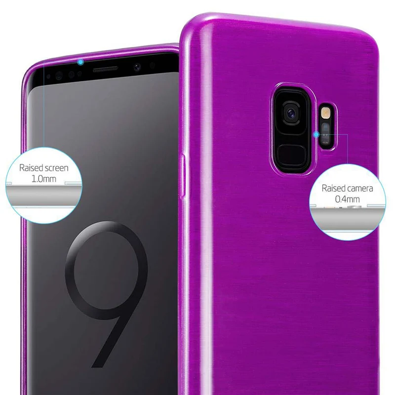 Cadorabo Hülle kompatibel mit Samsung Galaxy S9 Schutzhülle aus flexiblem TPU Silikon im Brushed Design