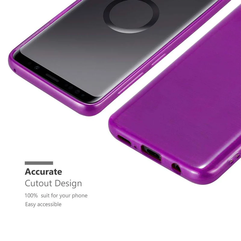 Cadorabo Hülle kompatibel mit Samsung Galaxy S9 Schutzhülle aus flexiblem TPU Silikon im Brushed Design