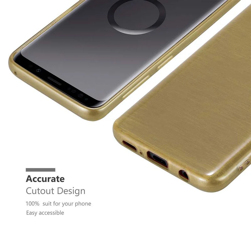 Cadorabo Hülle kompatibel mit Samsung Galaxy S9 Schutzhülle aus flexiblem TPU Silikon im Brushed Design