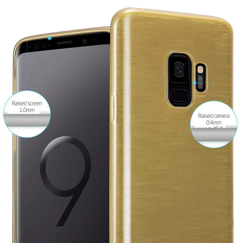 Cadorabo Hülle kompatibel mit Samsung Galaxy S9 Schutzhülle aus flexiblem TPU Silikon im Brushed Design